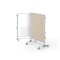 Ghent Partition Mobile 2-Sdd Prcln Whtbrd/Fbrc Blltn Brd, Mag, 46"H x 34"W, Beige NEX223MFP-90 - alternate 1
